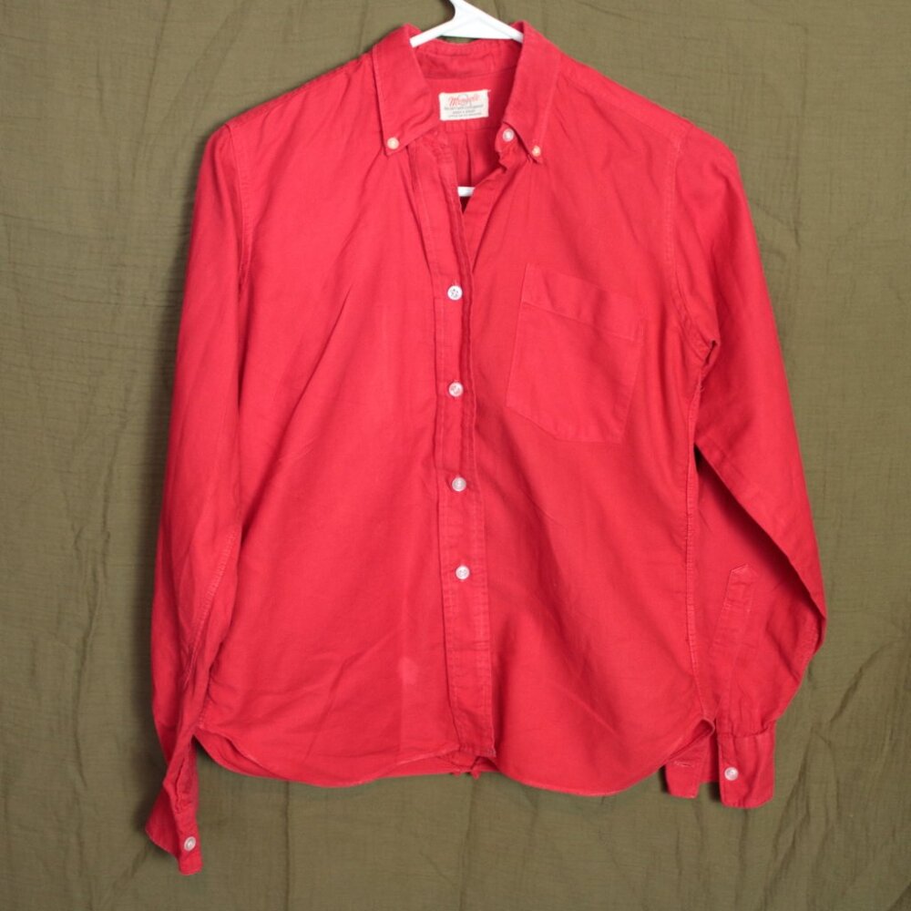 Monocle Oxford Red Button-Down Shirt Size S